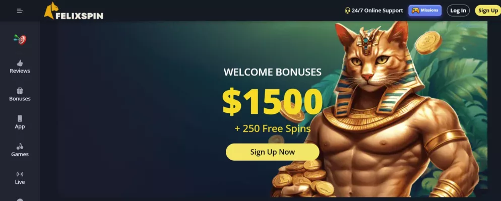 Felixspin Casino Bonus 200% bis zu 500 Euro
